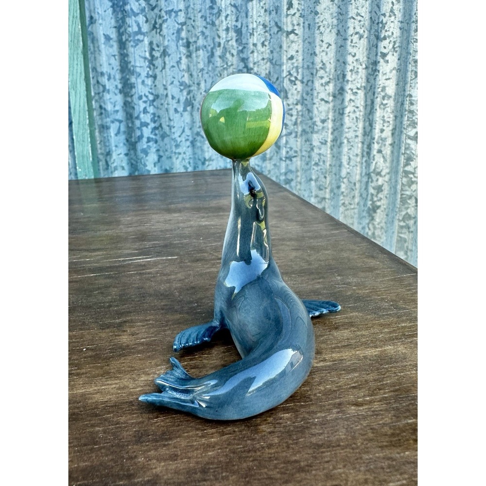 Royal Copenhagen Mini Collection Sea Lion with Ball Figurine 202 Circus 1st Qlty - Picture 8 of 11